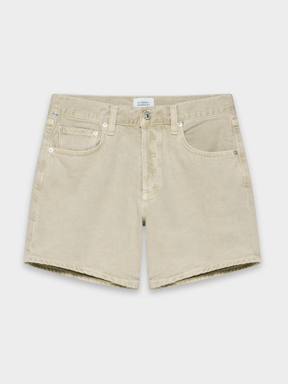 Citizens Of Humanity Beige High-Rise Denim Shorts